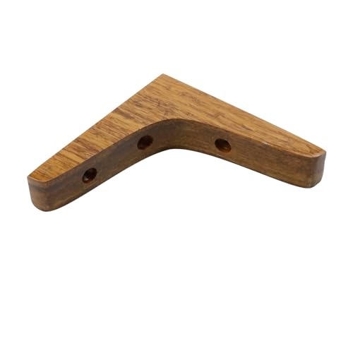 Antrader 2PCS Wooden Shelf Brackets,Solid Wall Mount Wood Shelf Bracket,Wood Triangle Bracket,L Shape Shelf Holders Include Mounting Screws,3.74 x 3.74 x 0.79 Inches,Dark Brown - color: Dark Brown, size: 3.74"×3.74"×0.79",2pcs
