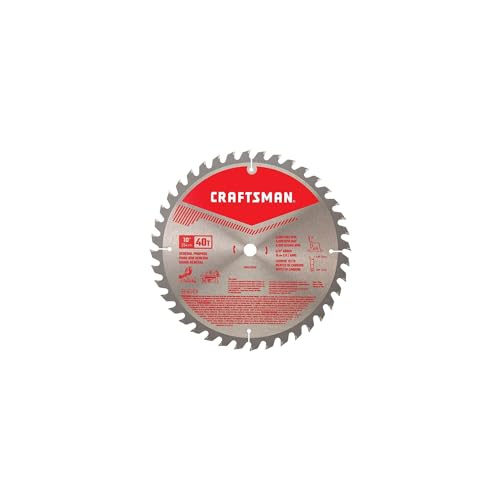 CRAFTSMAN 10 Inch 40T Carbide Circular Saw Blade/Table Saw Blade with 5/8 Inch Arbor (CMAS21040) - size: STANDARD, style: 10IN 40T
