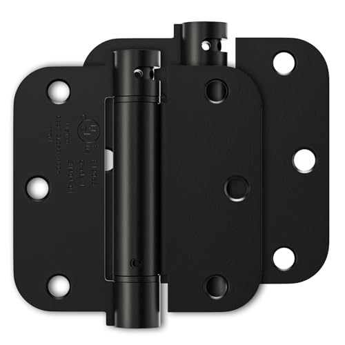 Luxbaro 2 Pack Self Closing Door Hinges 3.5 Inch, Adjustable Tension - color: Matte Black-5/8'', size: 3.5" 2 Pack