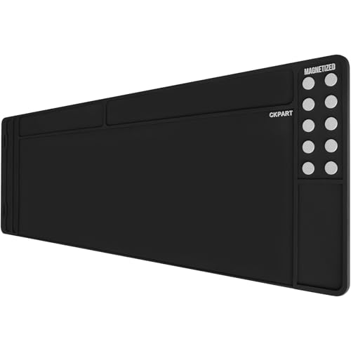 CKPART Rifle Gun Cleaning Mat, Anti-Slip Rubber Tactical Magnetic Mat, Gun Maintenance Mat,Gun Maintenance Mat for Gun Cleaning Kits 36" x 12"