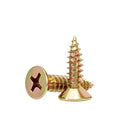 #4 Flat Head Phillips Wood Screws 150Pcs, Yellow Zinc, 3/8" - color: Yellow, size: #4 x 3/8''-150pcs
