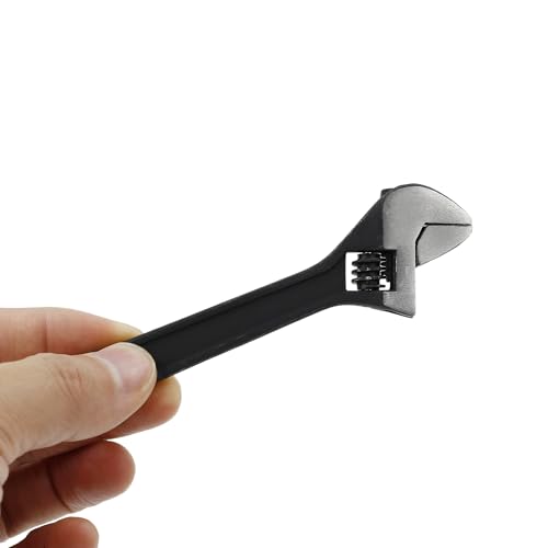4 inch Mini Size Adjustable Spanner, Black Tiny Wrench, Mini Tool - color: Black, size: 4"