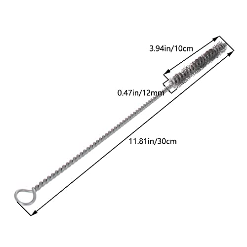 Utoolmart Steel Wire Cleaning Brush, Spiral Power Tube Cleaning Tool, Bottle Brush, 0.5-inch Diameter 12-inch Length, 2pcs - color: 2pcs, size: 1.2cm
