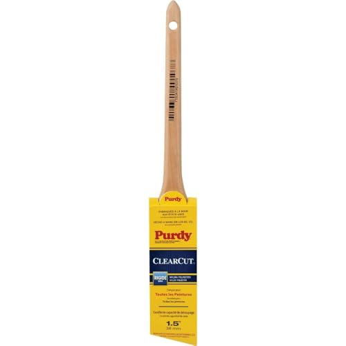 Purdy 144080115 Clearcut Series Dale Angular Trim Paint Brush, 1-1/2 inch, Natural