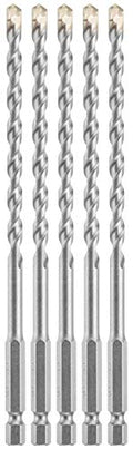 Bosch 5 pc. 1/4 in. X 6 in. Hex Shank Hammer Drill Masonry Bits LBHX0045