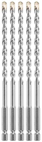 Bosch 5 pc. 1/4 in. X 6 in. Hex Shank Hammer Drill Masonry Bits LBHX0045