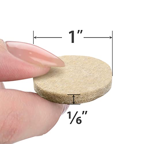 Best Felt Furniture Pads X-PROTECTOR - 48 Premium Chair Felt Pads Floor - size: 48 PCS 1" Beige, Round
