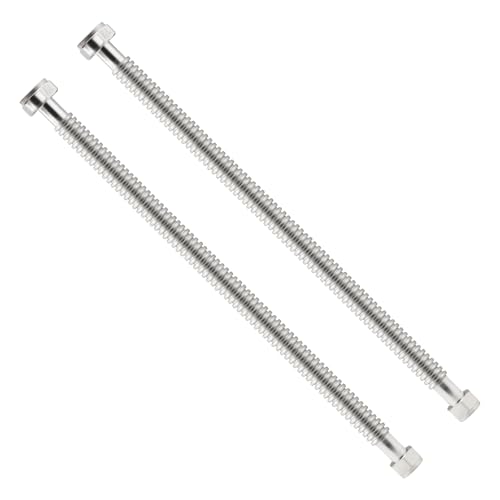 24inch Stainless Steel Corrugated Water Heater Connector Flexible for Female Iron Water Pipes Fitting, 3/4" FIP x 1" FIP, 24" Length (2 Packs) - style: 24"/ 3/4x1"FIP