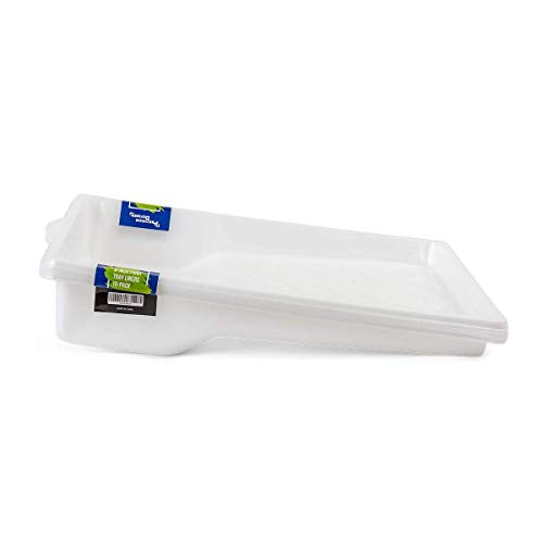 PD 9 Inch Paint Tray Liners, 10-Pack, Disposable, White Plastic - color: Liner (White) – 10 Pack, size: 9-inch