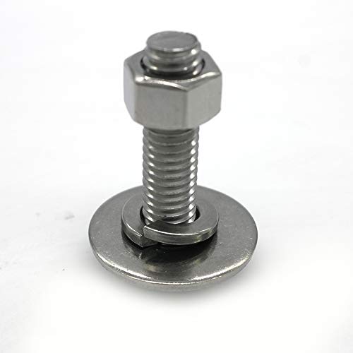 Fullerkreg 5/16-18x1-1/2 Stainless Steel Hex Head Screws Bolts Kit - size: (10 Sets) 5/16x1-1/2"