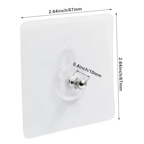 Hitefu Self-Adhesive Wall Hooks, 10pcs, 10mm - size: 10mm