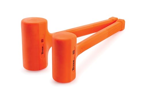 Titan 63142 2-Piece Dead Blow Hammer Set, Includes 2lb & 3lb with Non-slip Diamond Textured Handles, Spark & Rebound Resistant - size: 32oz + 48oz