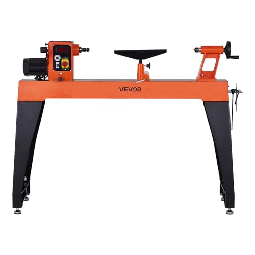 VEVOR 1.5 HP Wood Lathe, 16 x 40 in Wood Lathe Machine with 150 to 3200 RPM Variable Speed Brushless DC Motor Cast Iron Body Tool Rest for Medium to Large Projects Woodworking - size: 16" x 40"-1.5 HP