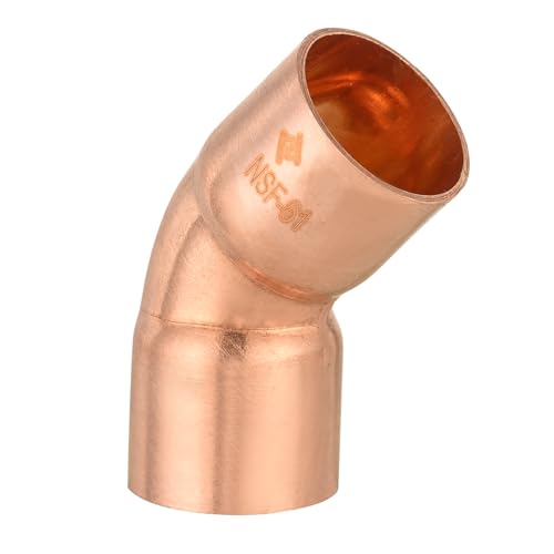 1 Piece EFIELD 1-1/2" C X C Copper 45 Degree Short Turn Elbow - size: 1-1/2"x1-1/2", style: 45 Degree