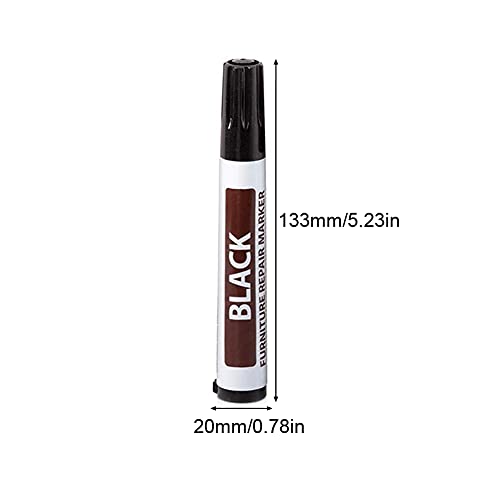 SYCOOVEN Furniture Wood Repair Marker, Scratch Fix Pen for Floors, Tables - Simple Paint Touch Up for Stains, Carpenters (Black)