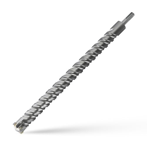 CSOOM SDS Plus Rotary Hammer Drill Bit 1"x18.11", Professional Concrete Drill Bit for Concrete, Brick, Stone and Cement Walls - size: 1"x18.11"