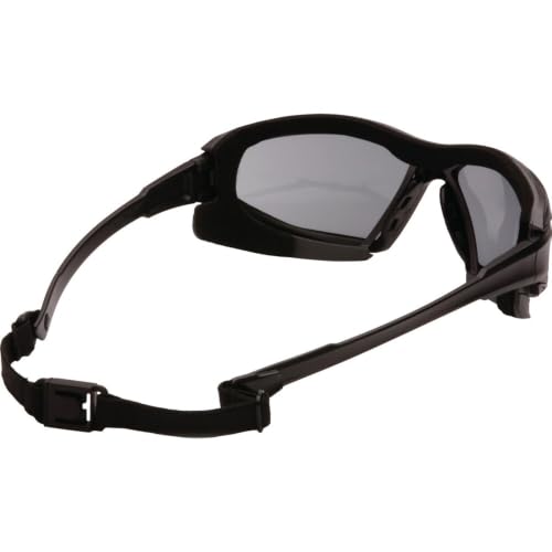 Pyramex Safety Highlander XP Eyewear, Frame/Indoor-Outdoor Mirror Anti-Fog Lens - color: Black-gray Frame/Gray Anti-fog Lens