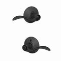 Schlage F40 ACC 622 Accent Door Lever, Bed & Bath Privacy Lock, Matte Black - color: Matte Black, size: Standard