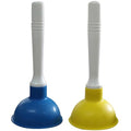 Drain Plunger, Mini Sink Unclogger, Small 4-Inch Clog Remover - color: Blue + Yellow