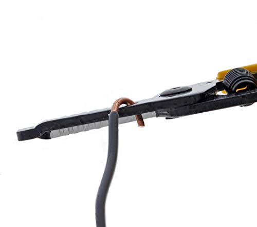 IDEAL Electrical 45-415 Premium Reflex T-5 Stripper - 10-20 AWG, Wire Stripper, Plier Nose, Slide Lock, Textured Grips,Yellow - size: 10-18 AWG Solid