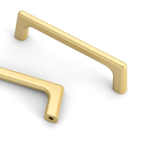 Asidrama 10 Pack 3.75 Inch(96mm) Gold Cabinet Pulls Cabinet Handles Cupboard Handles Kitchen Cabinet Hardware for Cupboard Drawer Pulls - color: Gold, size: 3.75" Hole Center, style: 10 Pack