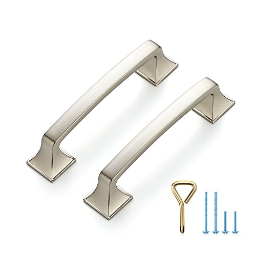 Ravinte Brushed Nickel Cabinet Handles Cabinet Pulls, 3-3/4 Inch, 10 Pack - color: Brushed Nickel, size: 3-3/4 Inch Hole Center