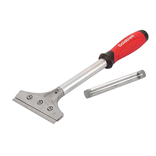 Goldblatt Paint Scraper Tool with 5 Blades, 4-inch Wall Scraper with Anti-Slip Handle – Ideal for Removing Paint, Wallpaper, Adhesive, Grout on Walls, Floors, Tiles, Glass, Windows (Metal)