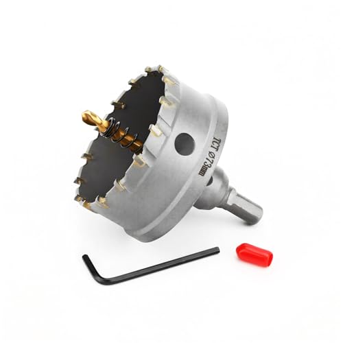 73MM Hole Saw Kit with Drill Bits, Tungsten Carbide Hole Saw Set for Hard Metal and Stainless, Cutting Diameter - size: 2-7/8''(73mm) (1PCS)