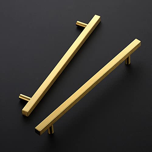 Ravinte Gold Cabinet Handles 8-4/5 Inch 10 Pack, Square Cabinet Pulls - size: 8-4/5 Inch Hole Centers