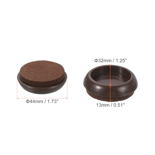 uxcell Furniture Pads, 8 Pcs 1-1/4" Furniture Moving Pads Round Chair Legs Floors Protectors with Felt for Carpet Hardwood Floor Heavy Furniture - size: 1-1/4"