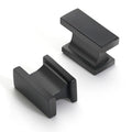 Matte Black Kitchen Rectangle Cabinet Knobs 1.49 Inch 10 Pack - color: Matte Black, size: 1.49"/38MM Single Hole