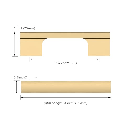 Asidrama 10 Pack 3 Inch(76mm) Champagne Bronze Cabinet pulls Kitchen Cabinet Handles, Kitchen Cabinet Hardware for Cupboard Drawer Pulls - color: Champagne Bronze, size: 3" Hole Center(76mm)
