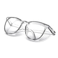 MORK&SUKY Safety Glasses, Stylish Goggles With No Fog Lense, Alternatives To Regular Protective Eyewear For Lab and Nursing. - color: Transparent