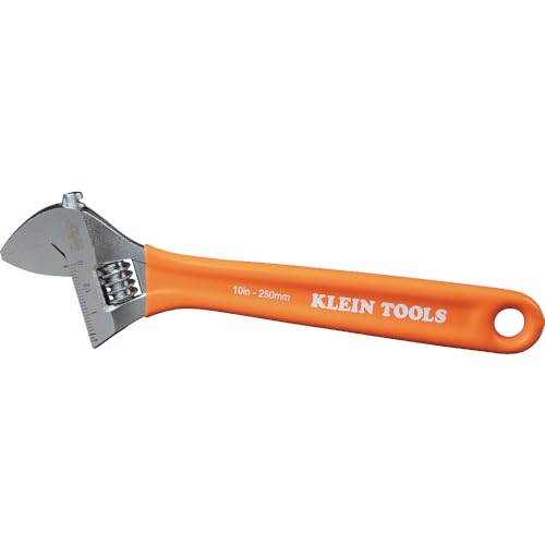 Klein Tools D5072 Adjustable Wrench Set, Extra Capacity, 6-Inch and 10-Inch, Forged Alloy Steel Wrenches, Metric and SAE, 2-Piece
