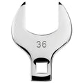 1/2'' Full Polish Drive Jumbo Crowfoot Wrench, Open End Wrench, Metric, 36mm, CR-V Steel, Tools for Mechanics Maintenance or Repairs, Access Fasteners in Tight Spaces Work Hard-To-Reach Areas - size: METRIC-36mm