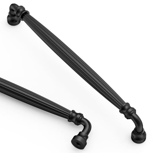 Asidrama 10 Pack 7.5 inch Matte Black Kitchen Cabinet Handles - color: Matte Black, size: 7.5" Hole Center(192mm)