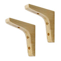 Antrader 2PCS Wooden Shelf Brackets,L Shape,3.74"×3.74"×0.79",Light Brown - color: Light Brown, size: 3.74"×3.74"×0.79",2pcs