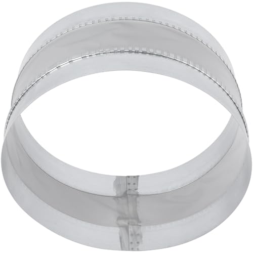 Repa Market 12" Inch Flexible Male Fit Duct Connector – Galvanized Steel Round Pipe Extender for Spiral Ducts – Vibration & Noise Reduction Coupler for HVAC Systems, Exhaust and Dryer Vent Connections - size: 12" Inch