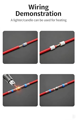800PCS Solder Seal Wire Connector Kit with Mini Heat Gun, 200PCS Waterproof Solder Sleeves & 600PCS Heat Shrink Tubing, Professional All-in-One Electrical Wire Splice Set for Marine Boat Automotive