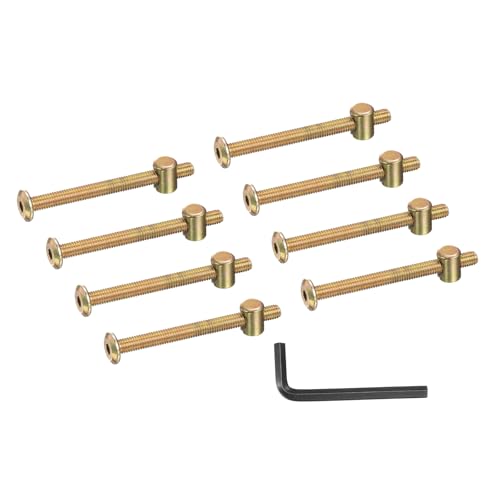 PATIKIL 8 Set Bunk Bed Bolts and Nuts Kit, M6x70mm Furniture Bolts Hex Drive Socket Cap Hardware Replacement for Beds Headboards Chairs - size: M6x70mm