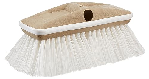 STAR BRITE Deluxe Stiff Heavy Duty 8" Brush Head with Bumper - color: White, size: Deluxe 8" Brush
