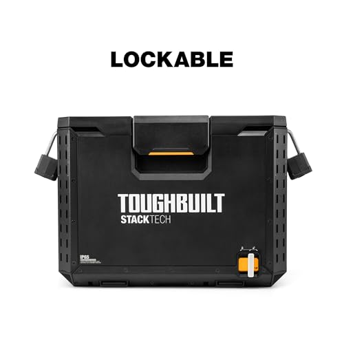 ToughBuilt StackTech XL Stackable Tool Box with Lock and Removable Tray - size: X-Large