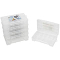 Akro-Mils 05805 Plastic Portable Parts Storage Case for Hardware and Crafts with Hinged Lid and 4 Adjustable Dividers, (11-Inch x 7-Inch x 2-3/8-Inch), Medium, Clear, 6-Pack - size: Medium, style: 6-Pack