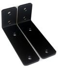 2 Pack - L 5" x H 2" x W1.5, 5mm Thick Black L Shelf Bracket, Iron Shelf Brackets, Metal Shelf Brackets, Floating Shelf, Shelf Supports with Screws - size: 5''x2'', style: Black 2 Pack