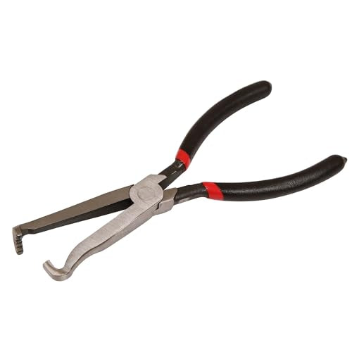 Electrical Disconnect Pliers, Spark Plug Disassembly Pliers for Remove Locking Push Tab Style Electrical Connectors Air Flow Sensors Fuel Injectors - size: Curved Nose