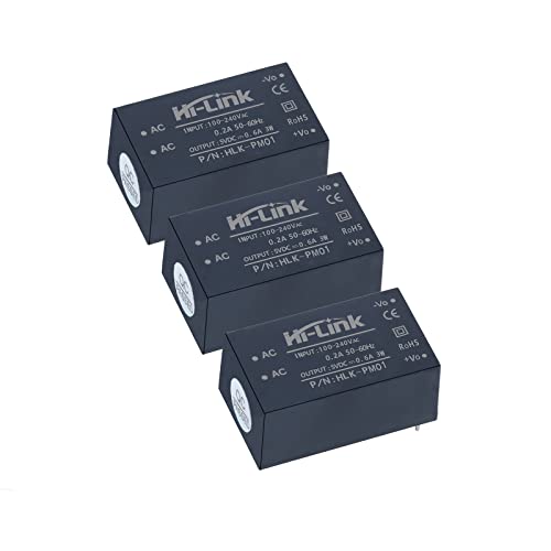 Mini Step-Down Power Supply, Intelligent Home Switching DC Power Module AC DC Isolated Power Module 220v to 5v, HLK PM01 AC DC Converter 220V to 5V（3PCS） - style: HLK-PM01