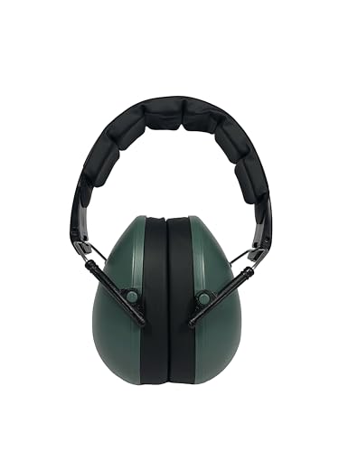 BANZ Kidz Earmuffs 2 Years & Older - Loud Noise Cancelling, Size Adjustable - color: Dark Green