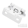 4 Pack 2 Pair White Cabinet Hinges, 1/2" Semi Wrap Kitchen Hinges - color: White, size: 1/2" Semi Wrap