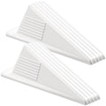 Frienda 2 Pcs Heavy Duty Rubber Door Stops Wedge Stackable,White - color: White