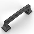 Amerdeco 10 Pack Matte Black Cabinet Pulls 3-3/4 Inch(96mm) Hole Center Cabinet Hardware Kitchen Cabinet Handles for Bathroom Drawer Pulls Dresser Pulls ZH0010 - color: Matte Black, size: 3.75"/96MM Hole Center
